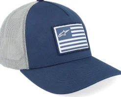Motor-Alpinestars Flag Hat Navy/Grey Trucker -