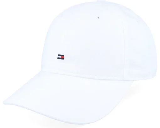 Dad Cap-Tommy Hilfiger Flag Soft 6 Panel Cap White Dad Cap -
