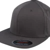 New Flexfit Flat Brim Dark Grey Fitted -