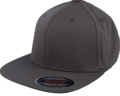New Flexfit Flat Brim Dark Grey Fitted -