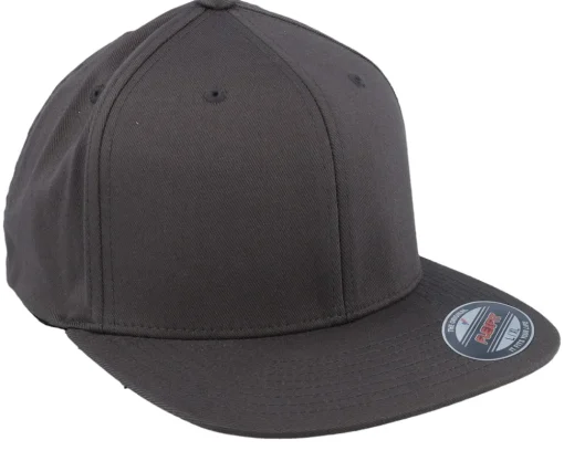 New Flexfit Flat Brim Dark Grey Fitted -