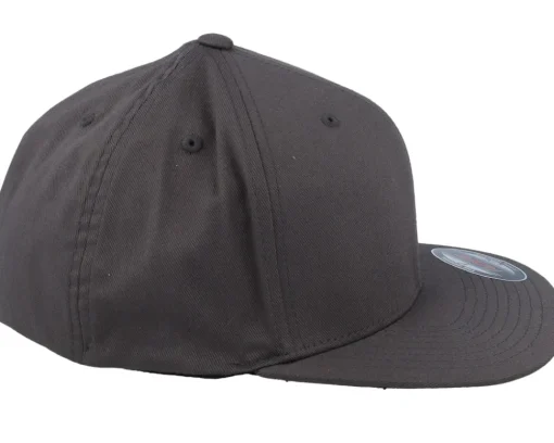 New Flexfit Flat Brim Dark Grey Fitted -
