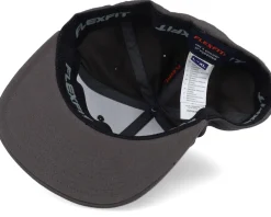 New Flexfit Flat Brim Dark Grey Fitted -