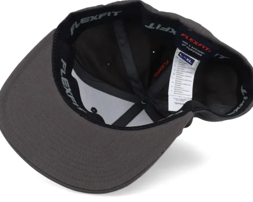 New Flexfit Flat Brim Dark Grey Fitted -