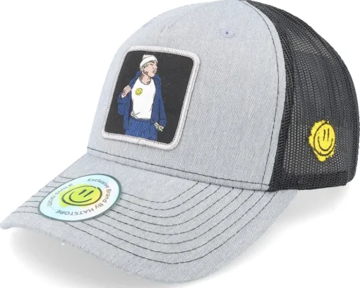 Trucker-Lucid Smile Flexing Cash Patch Heather Grey/Black Trucker -