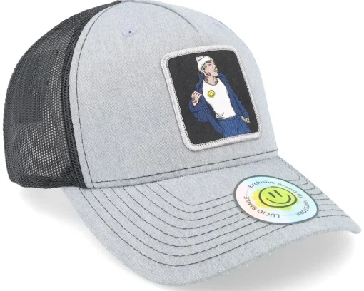 Trucker-Lucid Smile Flexing Cash Patch Heather Grey/Black Trucker -