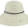 Straw Hat-Seeberger Floppy hat Olive/Natural Straw Hat -