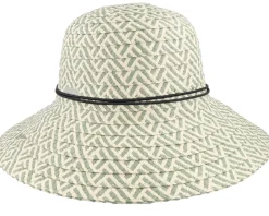 Straw Hat-Seeberger Floppy hat Olive/Natural Straw Hat -