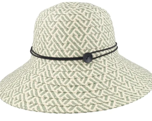 Straw Hat-Seeberger Floppy hat Olive/Natural Straw Hat -