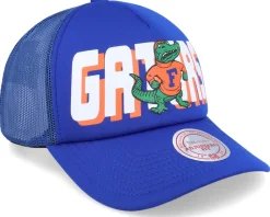 Best Mitchell & Ness Florida Gators Billboard Trucker - Blue