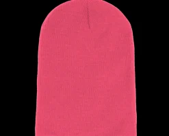 Long Beanies | Blank Beanies-Beechfield Fluorescent Pink Long Blank Beanie -
