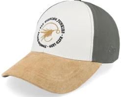 Adjustable-MJM Hats Flyfishing Junkie Life Is Fishing Olive Adjustable -