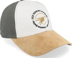 Adjustable-MJM Hats Flyfishing Junkie Life Is Fishing Olive Adjustable -