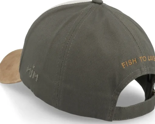 Adjustable-MJM Hats Flyfishing Junkie Love To Hook Up Olive Adjustable - Beige