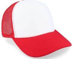 Blanks-Beechfield Foam Classic Red/White Vintage Trucker - Red, White