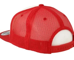 Trucker-Yupoong Foam Red/White/Red Trucker -