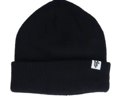 Cuff Beanies-Upfront Fold Beanie Black Cuff -
