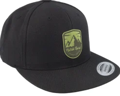Snapback-Wild Spirit Forest Shield Peak Snapback - Black