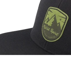 Snapback-Wild Spirit Forest Shield Peak Snapback - Black