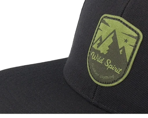Snapback-Wild Spirit Forest Shield Peak Snapback - Black