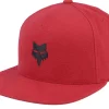 Motor-Fox Head Hat Flame Red Snapback -