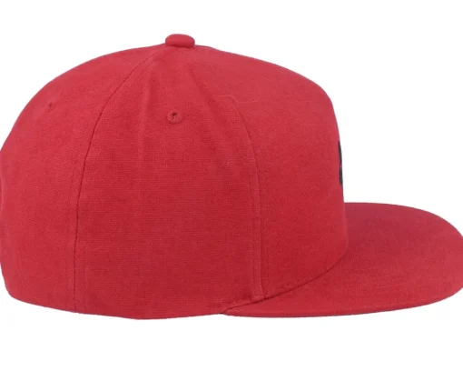 Motor-Fox Head Hat Flame Red Snapback -