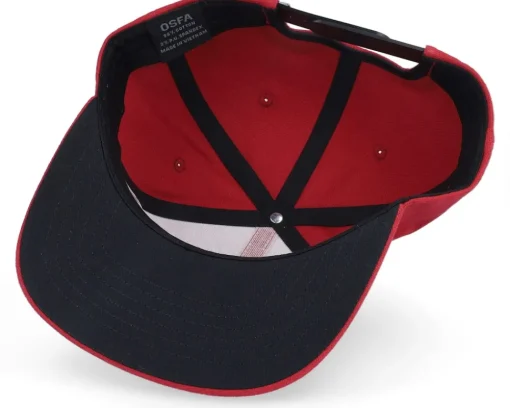 Motor-Fox Head Hat Flame Red Snapback -