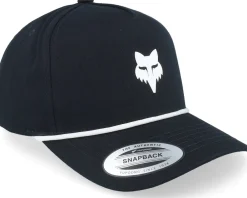 Adjustable-Fox Head Rope Hat Black A-Frame Adjustable -