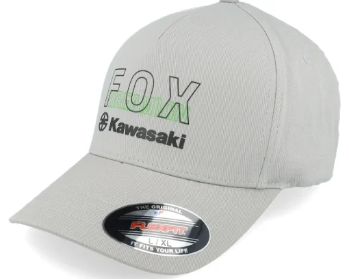 Motor-Fox X Kawi Steel Grey Flexfit -