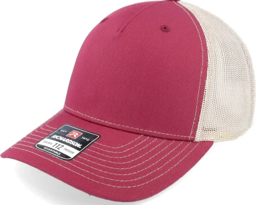 Trucker | Blanks-Richardson 112fp Split Cardinal/Tan Trucker - Red