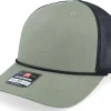 Best Richardson 112fpr Split Loden/Black/Black Rope Trucker - Green