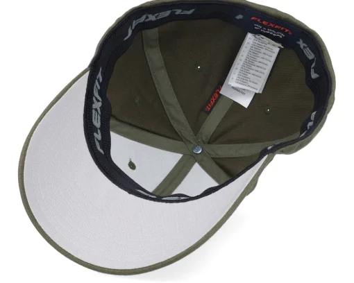 Flexfit-Army Head France Army Skull Olive Wooly Combed Flexfit - Green