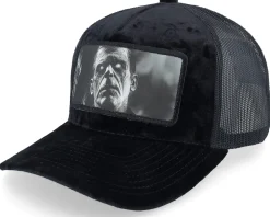 Trucker | Velvet Caps-Scenes Frank Velvet Black/Black A-frame Trucker -