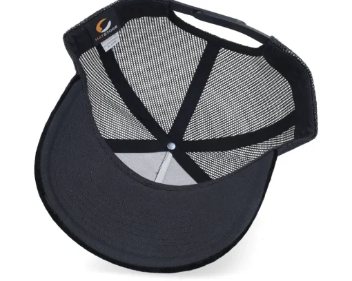 Trucker | Velvet Caps-Scenes Frank Velvet Black/Black A-frame Trucker -