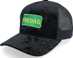 Velvet Caps-Iconic Fredag Sign Velvet Black Trucker -