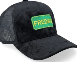 Velvet Caps-Iconic Fredag Sign Velvet Black Trucker -