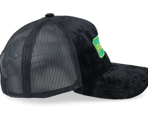 Velvet Caps-Iconic Fredag Sign Velvet Black Trucker -