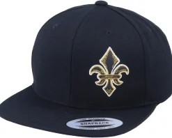 Snapback-Iconic French Lily Applique Black Snapback -