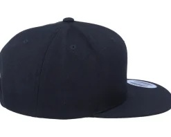 Snapback-Iconic French Lily Applique Black Snapback -