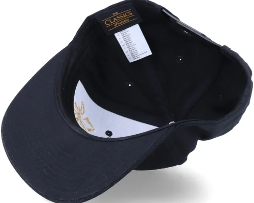 Snapback-Iconic French Lily Applique Black Snapback -