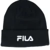 Cuff Beanies-Fila Frisco Slouchy Beanie With Big Logo Black Cuff -