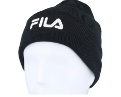 Cuff Beanies-Fila Frisco Slouchy Beanie With Big Logo Black Cuff -