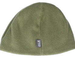 Traditional Beanies-Jack Wolfskin Front Paw Hat Burnt Olive Beanie -