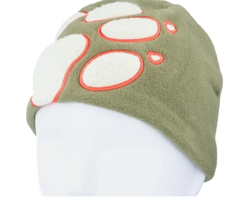Traditional Beanies-Jack Wolfskin Front Paw Hat Burnt Olive Beanie -
