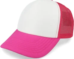 Clearance Beechfield Fuchsia/White Vintage Foam Trucker - Pink
