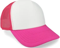 Clearance Beechfield Fuchsia/White Vintage Foam Trucker - Pink