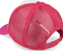 Clearance Beechfield Fuchsia/White Vintage Foam Trucker - Pink