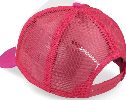 Clearance Beechfield Fuchsia/White Vintage Foam Trucker - Pink