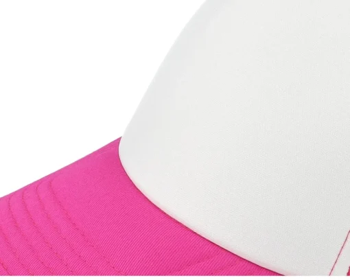 Clearance Beechfield Fuchsia/White Vintage Foam Trucker - Pink