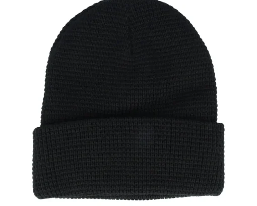 Fashion Brixton Galveston Waffle Knit Beanie Black Cuff -